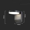 Naświetlacz elewacyjny V-TAC 17W LED okrągła czarna IP65 VT-11020 3000K 2520lm